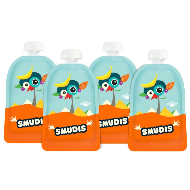 4-pk 200 ml SMUDIS gjenbrukbare smoothieposer